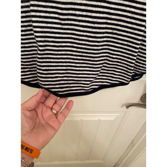 Madewell Womens Striped Mock Neck Sweater S Black & White‎ - Viscose Blend - Picture 5 of 12